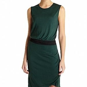 New!!! MANGO Size 10 Lightweight Viscose Blouson Tulip Hem Shirred Lined Dress